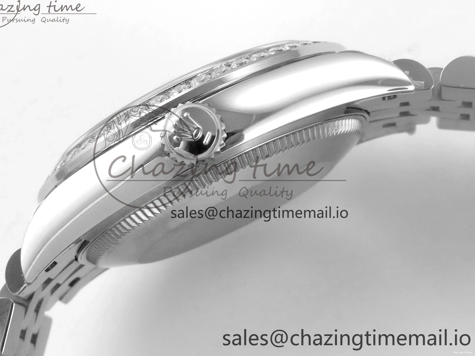 0404 Lightweight DateJust 31 278384RBR THBF 1:1 Best Edition 904L Steel Silver Diamonds Dial Diamonds Bezel on SS Oyster Bracelet HZ Cal. 22